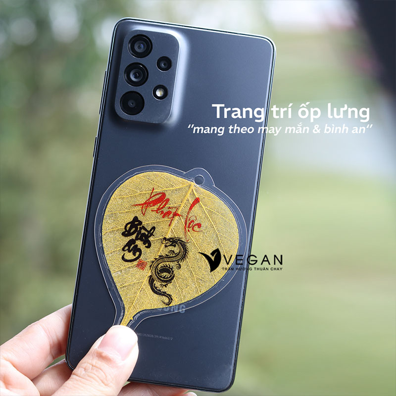 lá bồ đề tuổi tý trang trí ốp lưng điện thoại