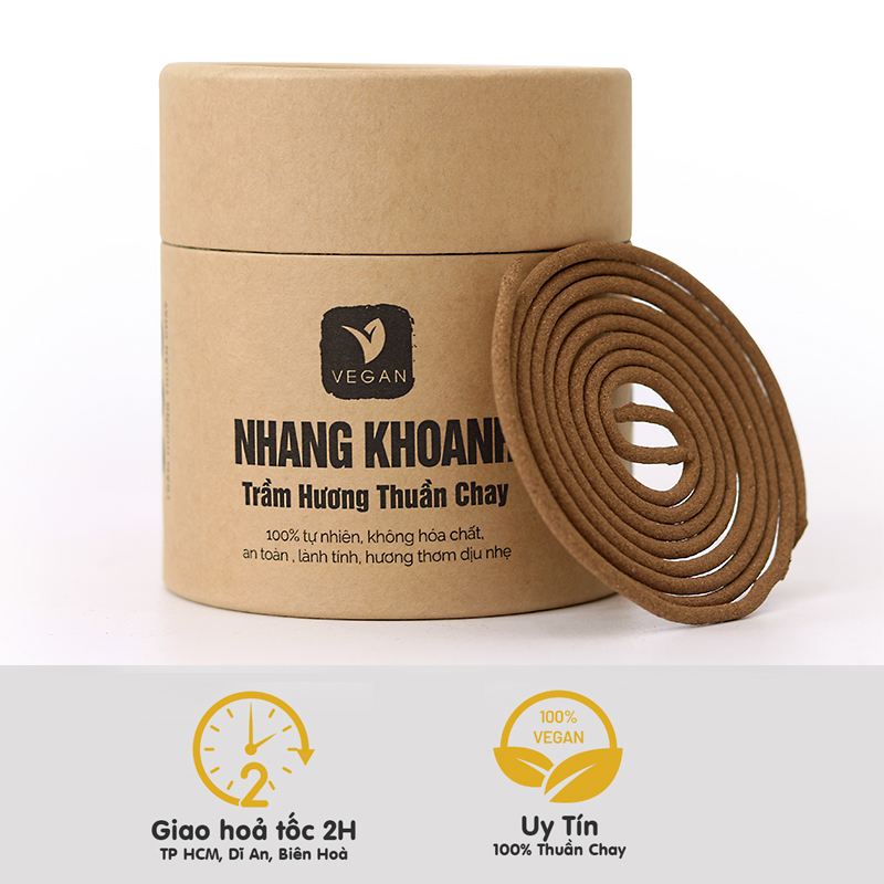 nhang vòng khoang trầm hương thuần chay ở VEGAN